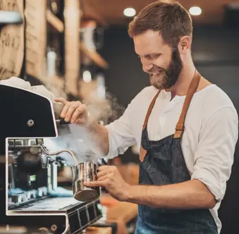 Barista at work